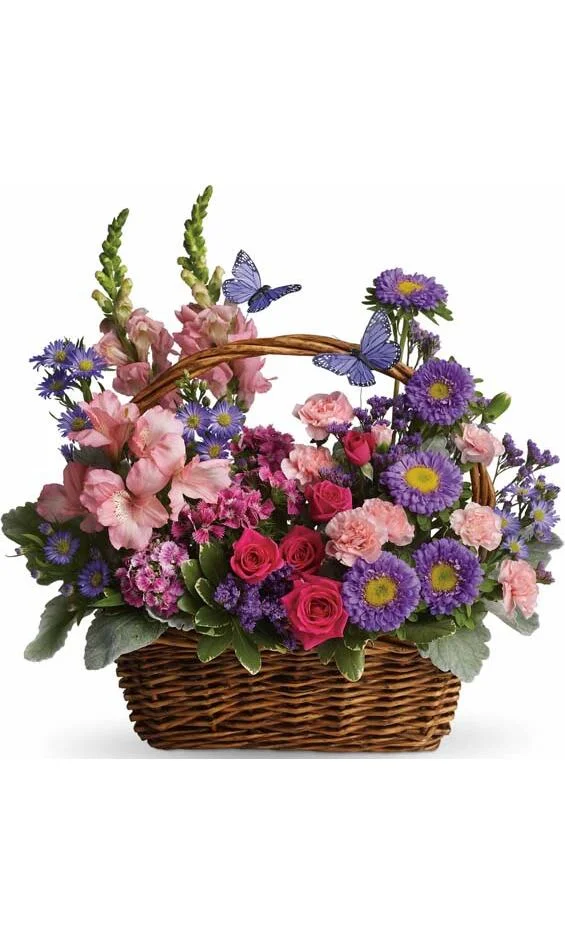 The Butterflies and Blossoms Basket