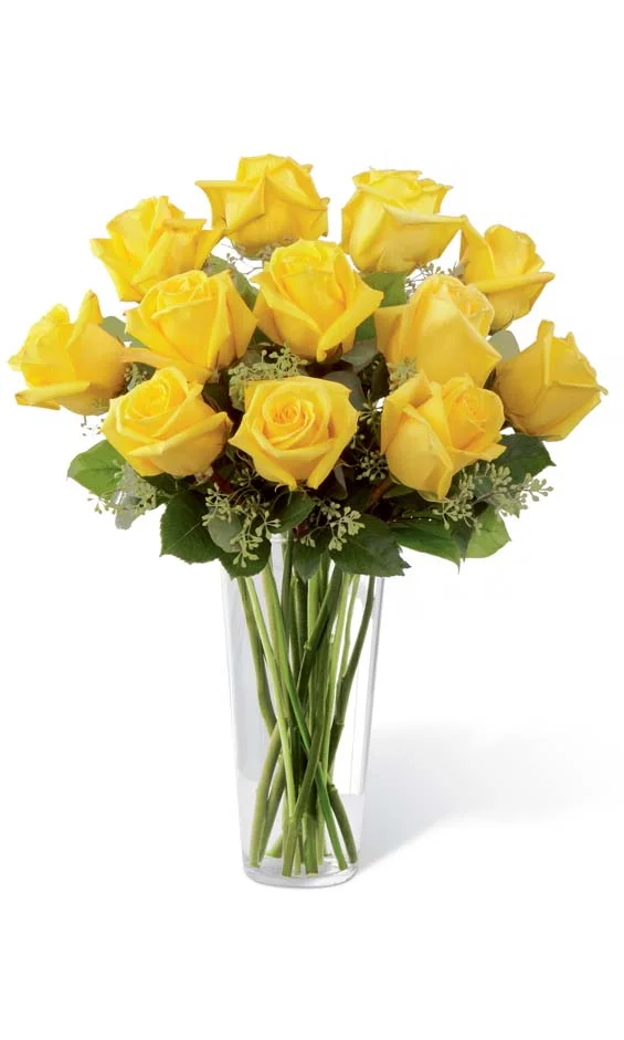 The Golden Rays Bouquet - 12 Roses